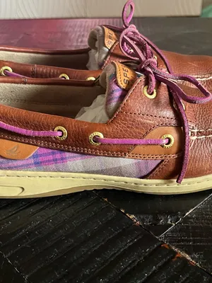 Sperry Women’s Top Sider Songfish Brown Leather Boat Shoes Size 9.5 thumbnail 4