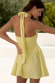 Anthropologie Celandine Halter Button-Front Mini Dress thumbnail 2