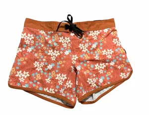 Hinano Tahiti Ladies Orange Floral Board Shorts Size Medium thumbnail 1
