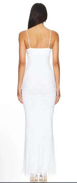 Majorelle White Lace Gown Xxs thumbnail 2
