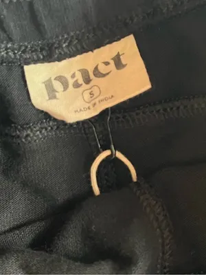 Pact • NWT Black Cloudknit Curved Hem Sweatpants Shorts thumbnail 4