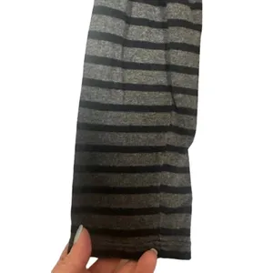 Lauren Ralph Lauren Gray & Black Striped Long Sleeve Henley Blouse Women Sz M thumbnail 3
