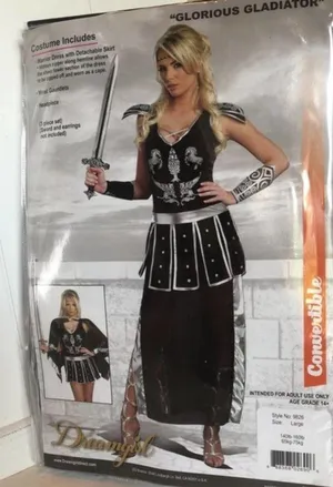 SALE🌟Glorious Gladiator Women’s Costume medium Black thumbnail 1