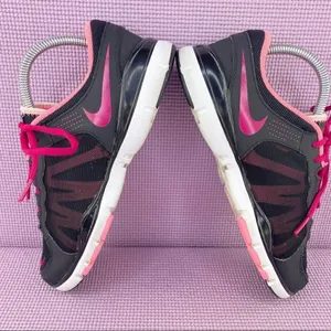 Nike Flex Trainer 2 TR2 Women's Running Shoes Black‎ Pink Size 8 511332-015 thumbnail 3