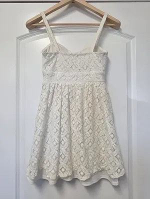 Charlotte Russe Womens White Sundress Size Small Wedding Guest Beach Sorority College Tropical thumbnail 4