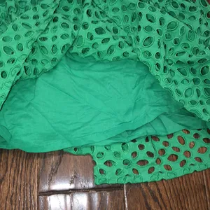 J crew Kelly green eyelet dress size medium thumbnail 4