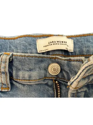 Zara High Waist Straight Jeans Size US 2 EUR 34 thumbnail 5