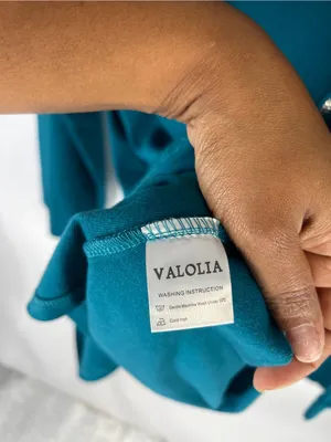Valolia Teal Zipper Lapel Swing Tunic Top Size M NWT thumbnail 10