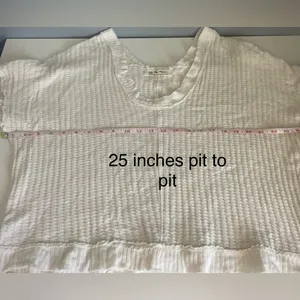 Free People We The Free Magic Thermal Waffle Knit Oversized Top White thumbnail 6
