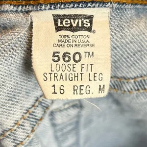 Vintage Levi's 560 Loose‎ Fit Straight Leg Jeans as is thumbnail 9