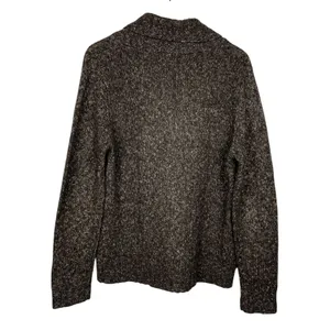 Vtg LL Bean Womens Sz M Wool Blend Shawl Collar‎ Pullover Sweater Brown Speckled thumbnail 2