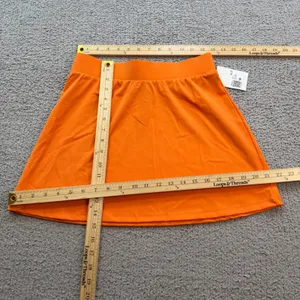 Forever 21 Womens Neon Orange Mini Skirt Size M NWT Elastic Waist Stretch Short thumbnail 8