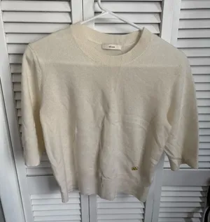 Edition the label Wool Short Sleve Sweater Medium White thumbnail 1