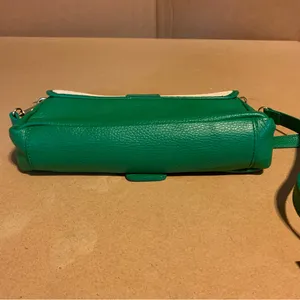 Divina Firenze Emerald Green Leather And Cream Rattan Crossbody Bag thumbnail 12