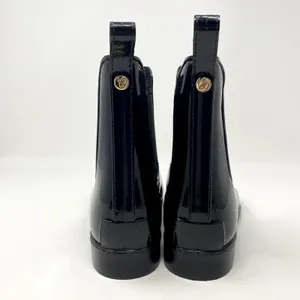 Sam Edelman Tinsley Black Glossy Ankle Chelsea Classic Preppy Rain Boots 7 thumbnail 7