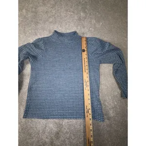 Madewell Jacquard Puff Sleeve Crew Neck Top Blue Lane Womens Size‎ M thumbnail 7