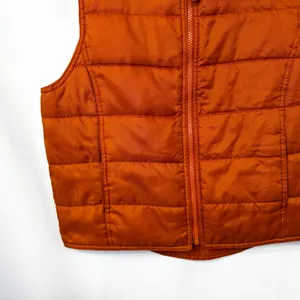 GAP Medium Puffer Vest‎ VTG Y2K Burnt Orange Quilted Full Zip Fall Boho 1700 thumbnail 6