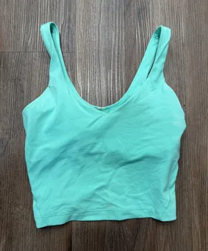 Lululemon Align‎ Tank Top Wild Mint Green Nulu Cropped Yoga Camisole Size 4 thumbnail 1