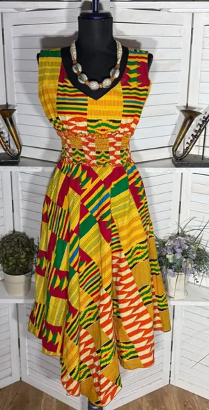 Vintage retro 70s dress hippie boho patchwork asymmetrical Western art whimsical thumbnail 1