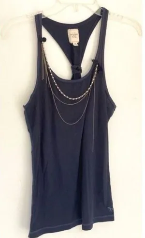 Abercrombie & Fitch Navy Racerback Tank thumbnail 2