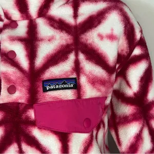 Patagonia Shibori Pink Diamond Tie Dye Synchilla Sweater Size Medium Fleece thumbnail 6