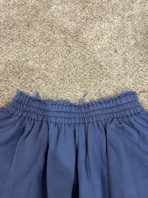 Aerie Ruffle Skirt Tiered Smocked Waist Casual Small Blue Purple Flowy Beachy thumbnail 5