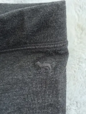 PINK Victoria’s Secret Elastic Waistband Leggings Charcoal Gray Large thumbnail 3
