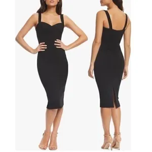 Dress the Population Nicole‎ Sweetheart Neck Black Sleeveless Cocktail Dress XS thumbnail 2