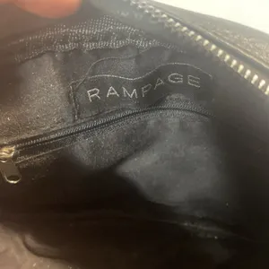 Rampage Black Crossbody‎ Bag floral Embroidered Chain strap Zip close thumbnail 8