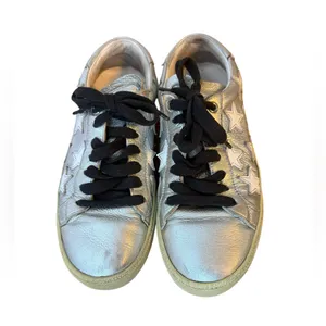 Saint Laurent Court Classic Silver Star Sneakers thumbnail 2