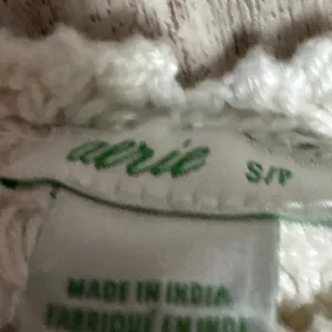 Aerie Crochet Granny Square Balloon Sleeve‎ Boho Crop Top White Size Small thumbnail 3