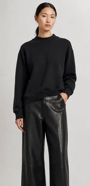 Derek Lam 10 Crosby Black Classic Crew Pullover Long Sleeve Sweatshirt thumbnail 1
