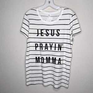 Ruby's Rubbish‎ "Jesus Prayin' Momma" T-Shirt nwt thumbnail 8