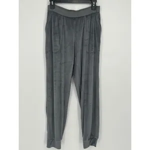 Juicy‎ Couture Velour Rhinestone Logo Jogger Women S Gray Sleep Pants Y2K Retro thumbnail 3