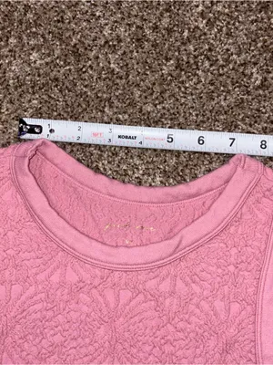 Pink Rose Textured Tank Top Women's S/M Pink Sleeveless Top thumbnail 9
