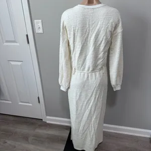 Dolan Anthropologie Jacqueline Sweater Dress Cream Maxi Ivory Bone Left Coast thumbnail 8