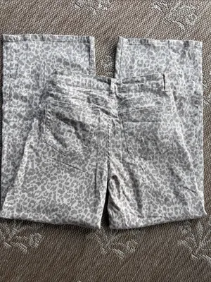 Womens Gray Leopard Print Chinos - Casual Straight Fit thumbnail 4