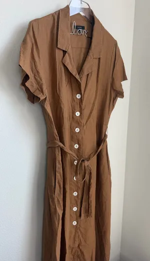 Quince 100% European Linen Button Front Dress thumbnail 1