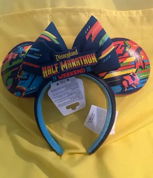 NWT Disney Parks RunDisney Half Marathon 2025 Weekend Minnie Mouse Headband Ears thumbnail 1
