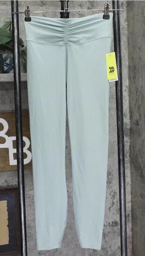 All In Motion Womens Everyday Soft High-Rise 7/8 Ruched Leggings Sage Green S thumbnail 1