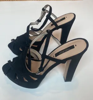 ZARA SZ 8 (39)   Suede Platform Heels EXCELLENT Condition! thumbnail 3
