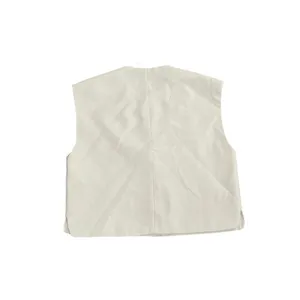 Zara White Cropped Tailored Sleeveless Button Up Vest SZ S Career Office Preppy thumbnail 2