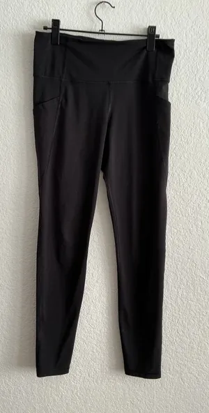 Old Navy Active Elevate Leggings Large Tall Good Black High Waisted Pockets thumbnail 1