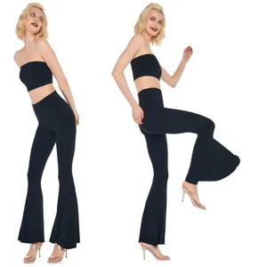 Norma Kamali Fishtail Pant Black M Flare Bellbottoms Stretch Free People thumbnail 4