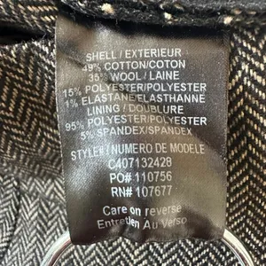 2 Pants Trouser Alice + Olivia Herringbone Wool 31"in Dark Academia Old Money thumbnail 7