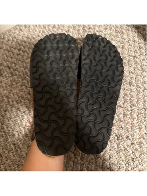 Birkenstock Madrid Slip On Sandals Black Patent Flor- Size 38 (7) thumbnail 5