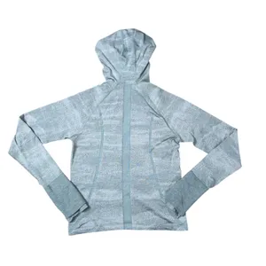 Lululemon Half Zip Hoodie Women Small Blue Grey Excellent Seamless‎ Activewear thumbnail 5