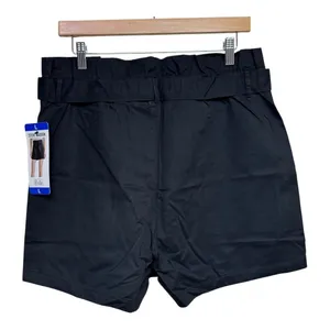 Steve Madden Black Belted Paperbag Waist Utility Shorts‎ Size Large thumbnail 2