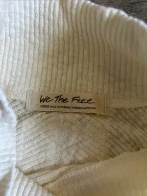 We The Free Cream Ribbed Mock Neck Sweater thumbnail 2