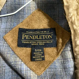 Pendleton Acrylic Pile Jacket Plaid Pocket Coat Womens Small New Teddy Bomber thumbnail 12